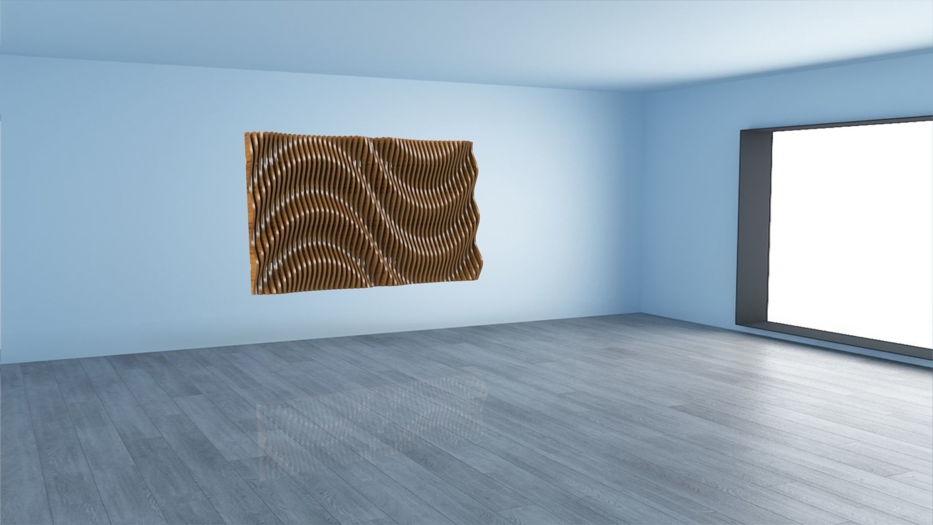 Parametric wall C  3D model_2