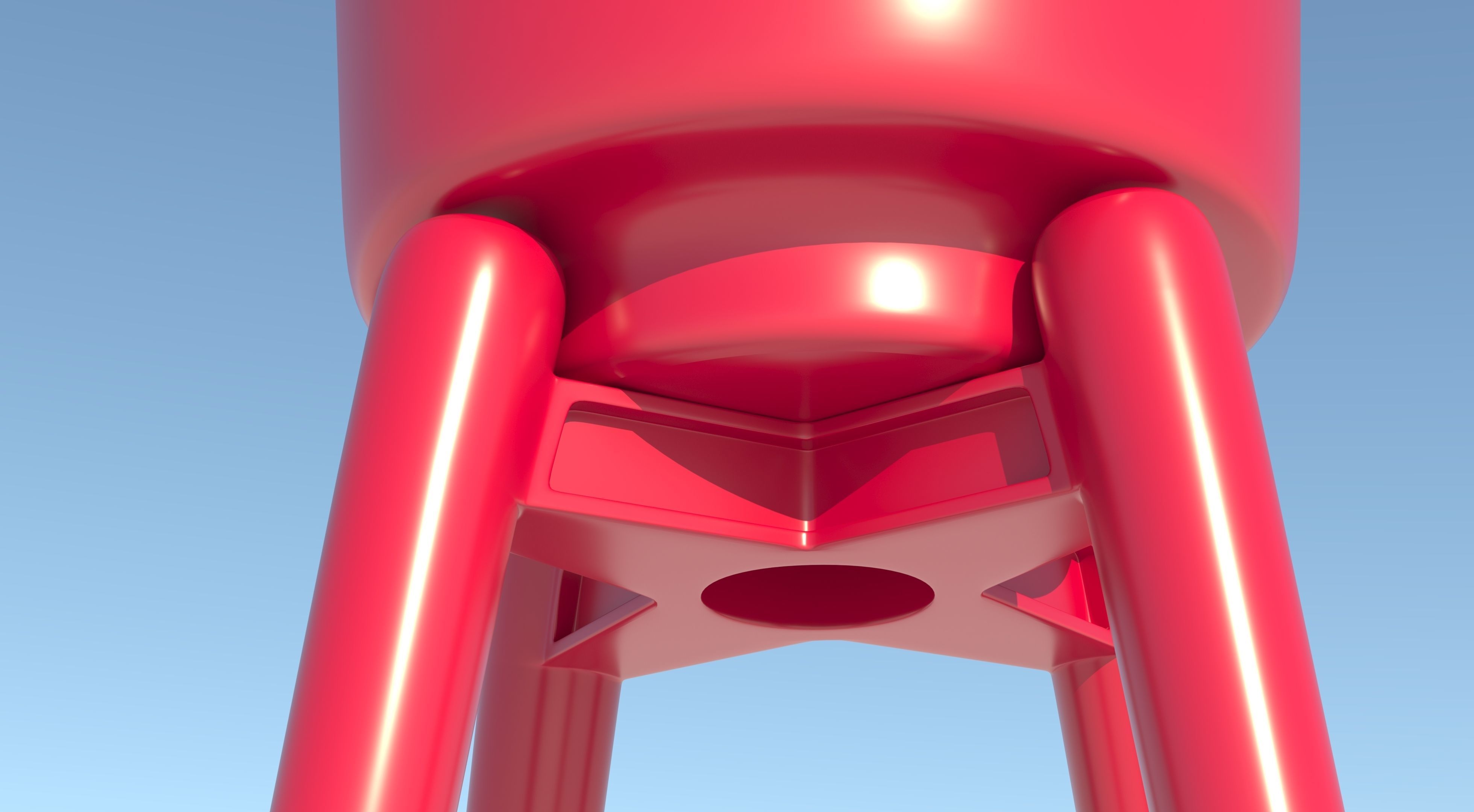 Flower plant in pot 3D model_4