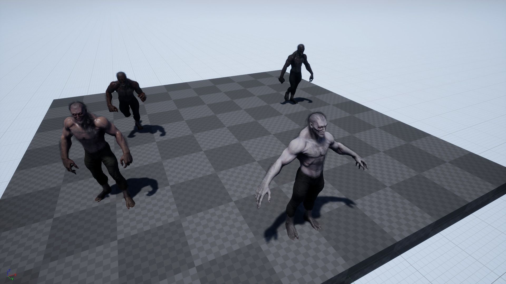 Lycanthrope humanoid creature Low-poly 3D model_10