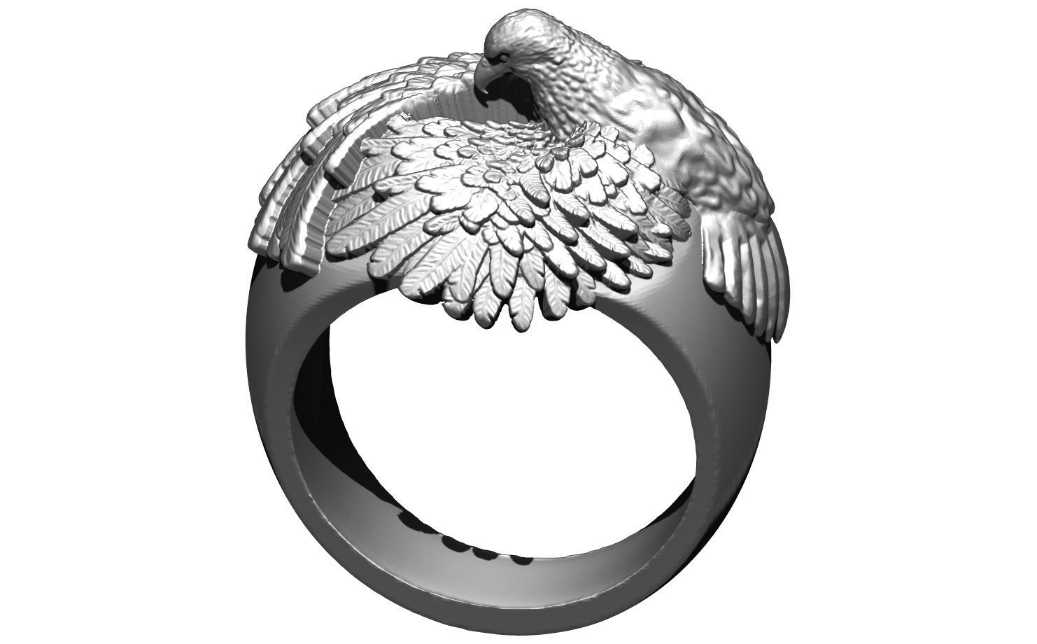 Eagle Ring 3D print model_1