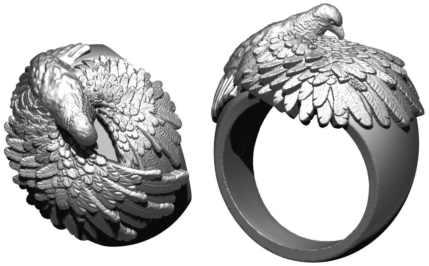 Eagle Ring 3D print model_0