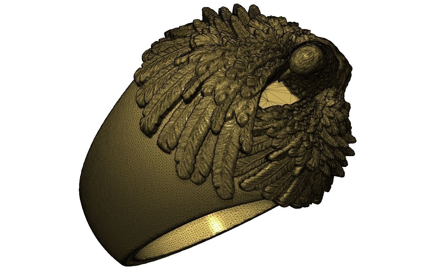 Eagle Ring 3D print model_4