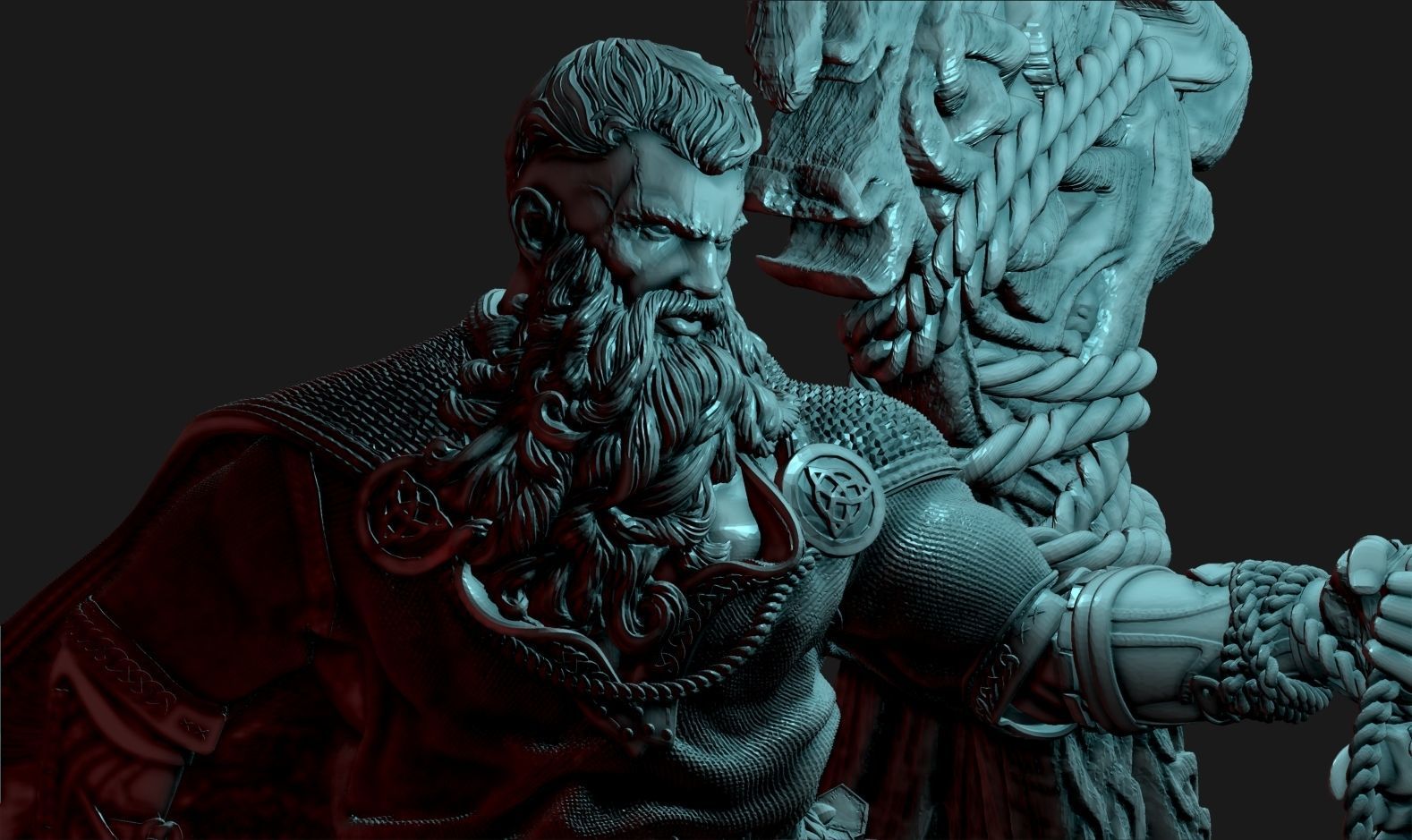 Thor Fishing for Jormungand 3D print model_7