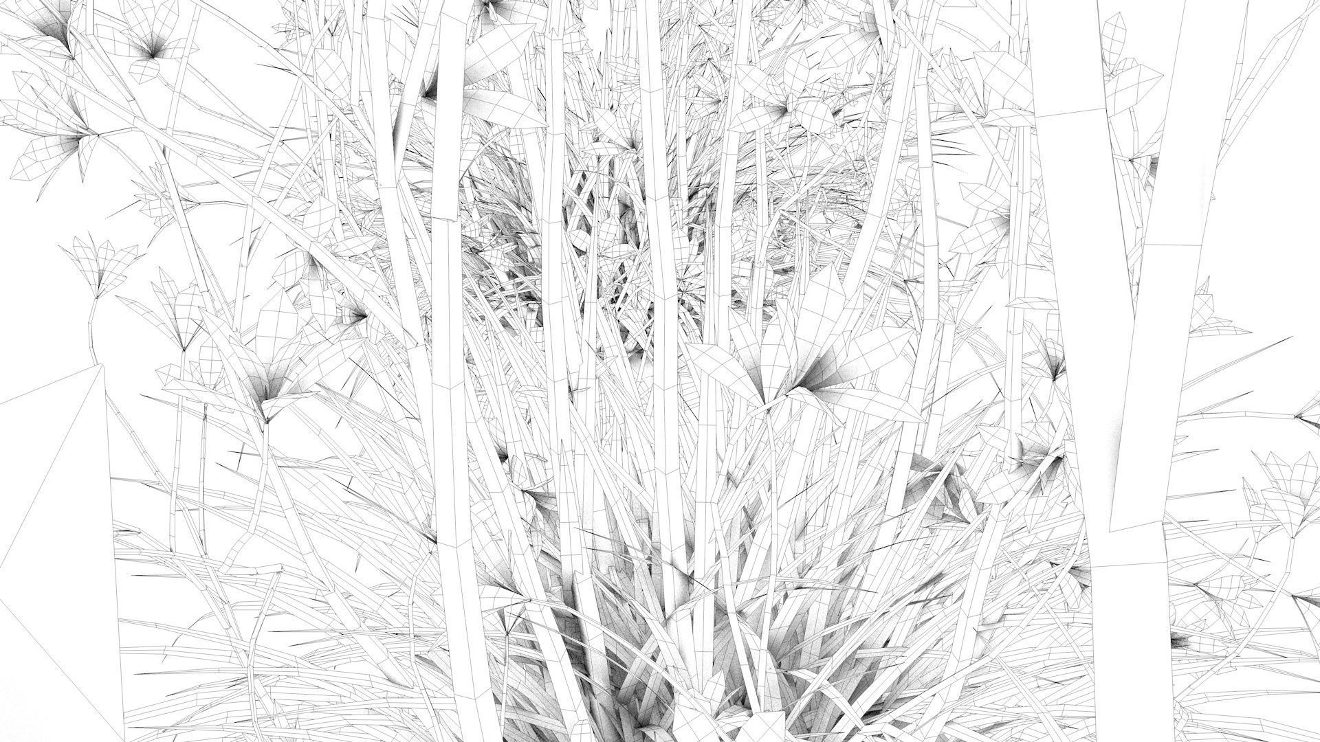 Flower Collection three vases Low-poly 3D model_13