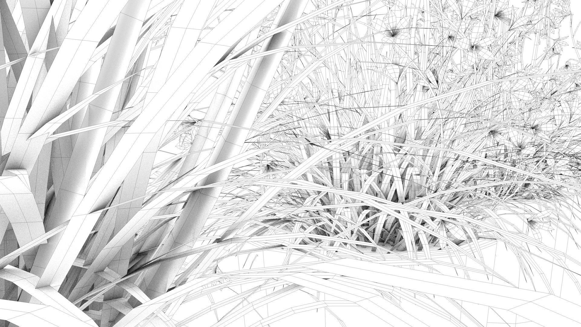 Flower Collection three vases Low-poly 3D model_14