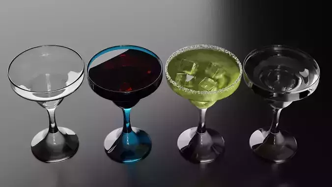 Margarita glass 1 3D model