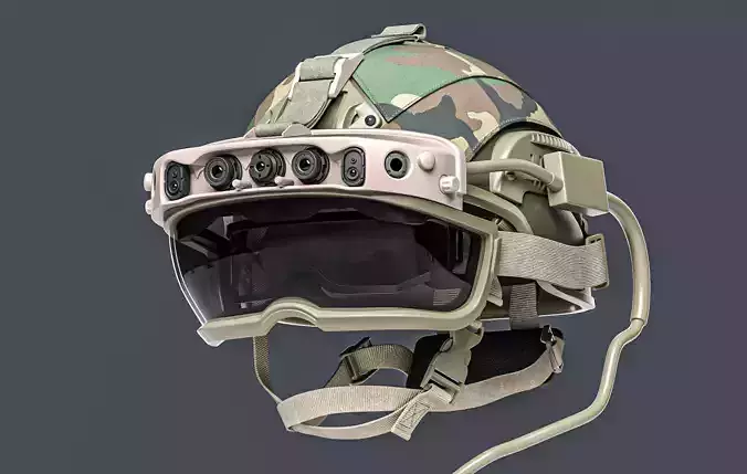 IVAS headset HoloLens Goggles Military Helmet 3D model
