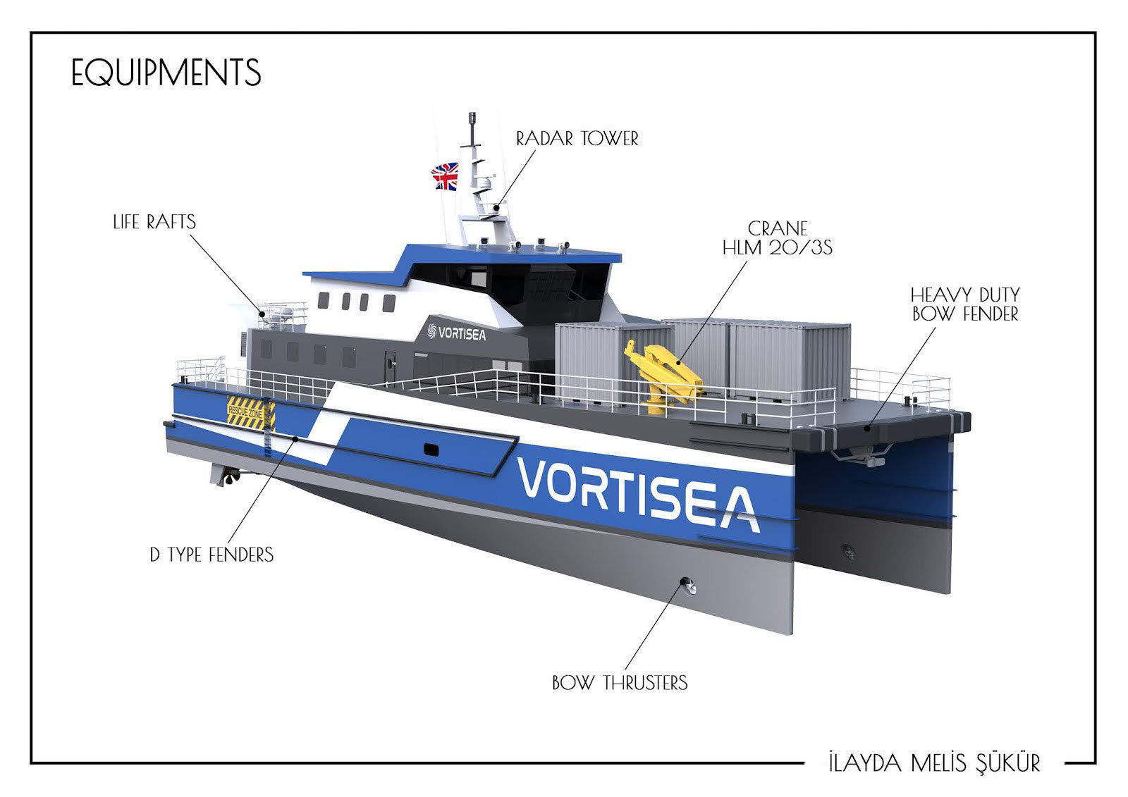 WindFarm Support Vessel 3D model_6
