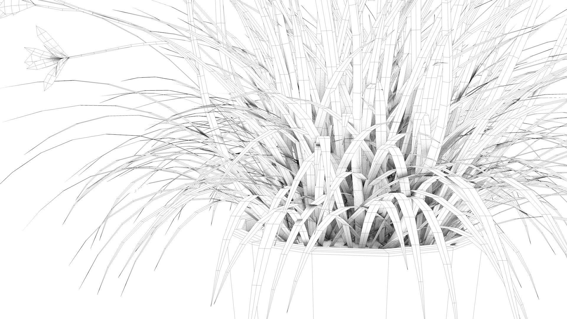 Flower plant in vase Low-poly 3D model_14