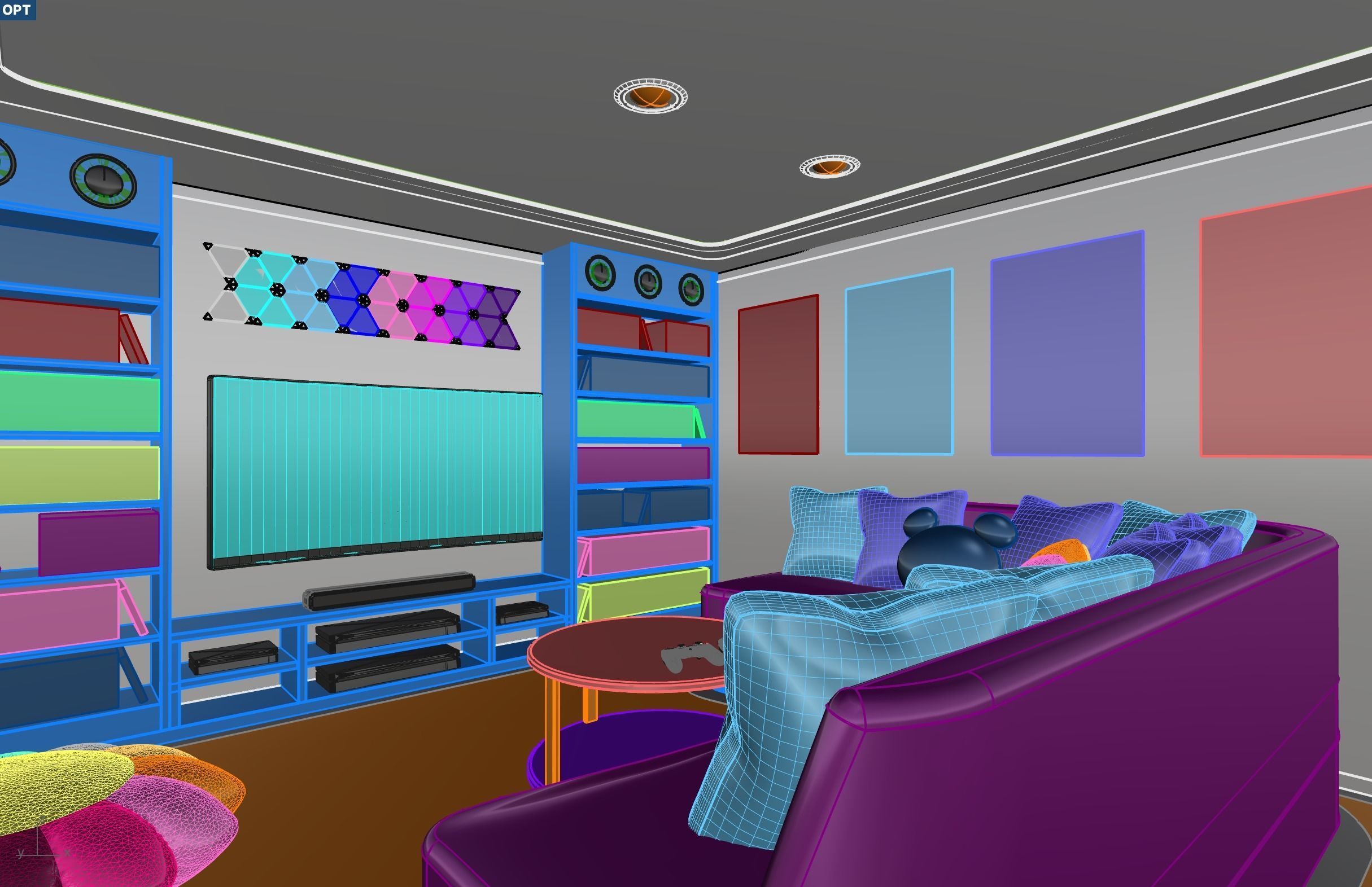Game Room 3D model_6