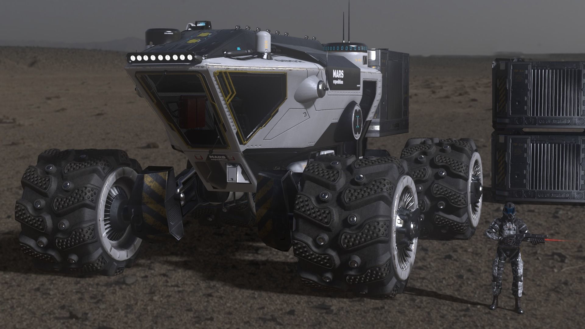 MARS ROVER Low-poly 3D model_9