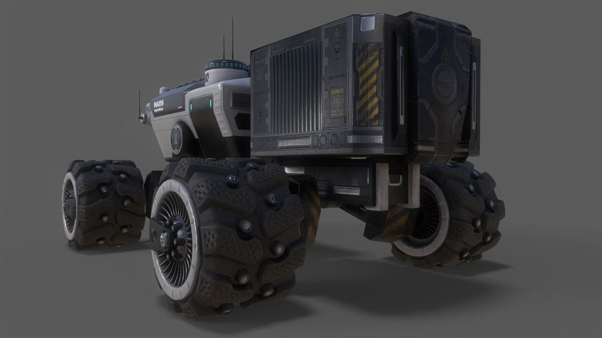 MARS ROVER Low-poly 3D model_4