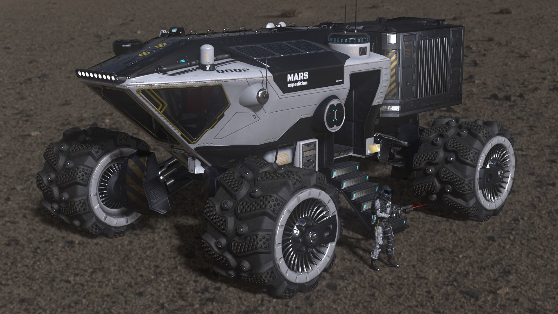 MARS ROVER Low-poly 3D model_6