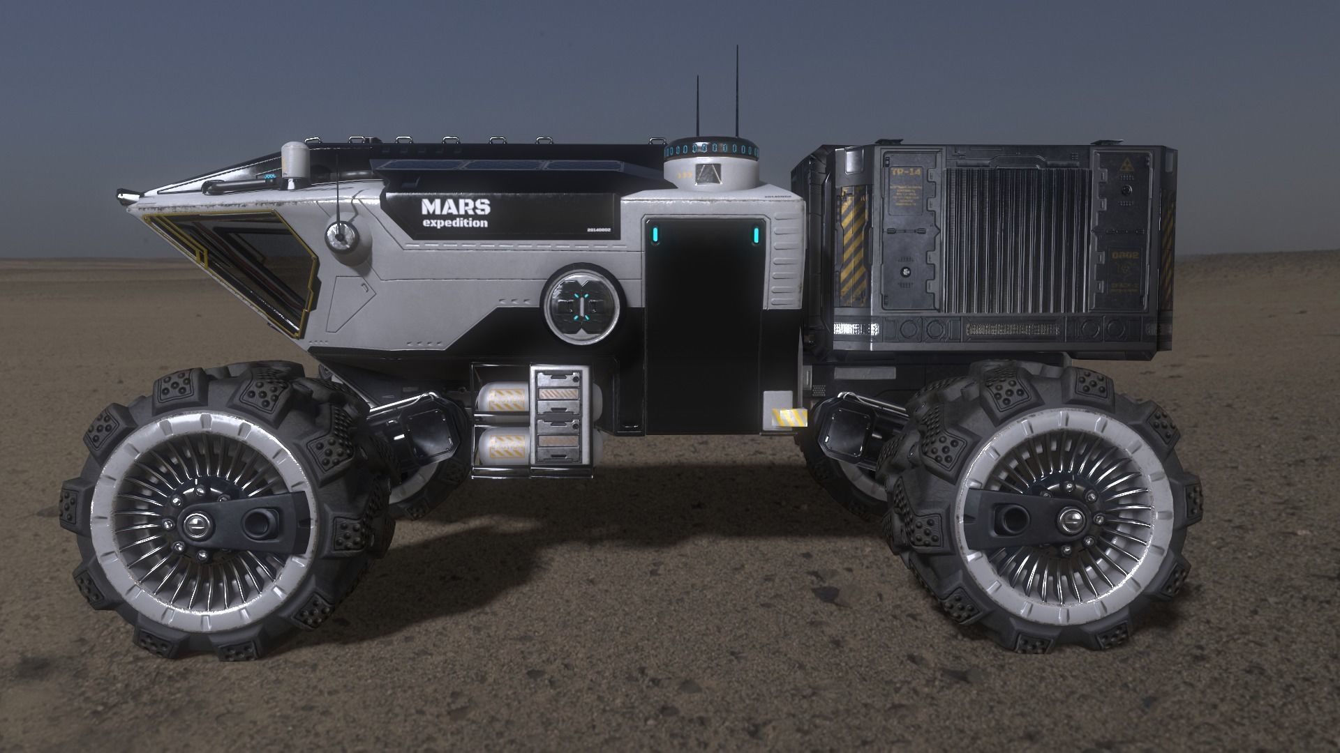 MARS ROVER Low-poly 3D model_12