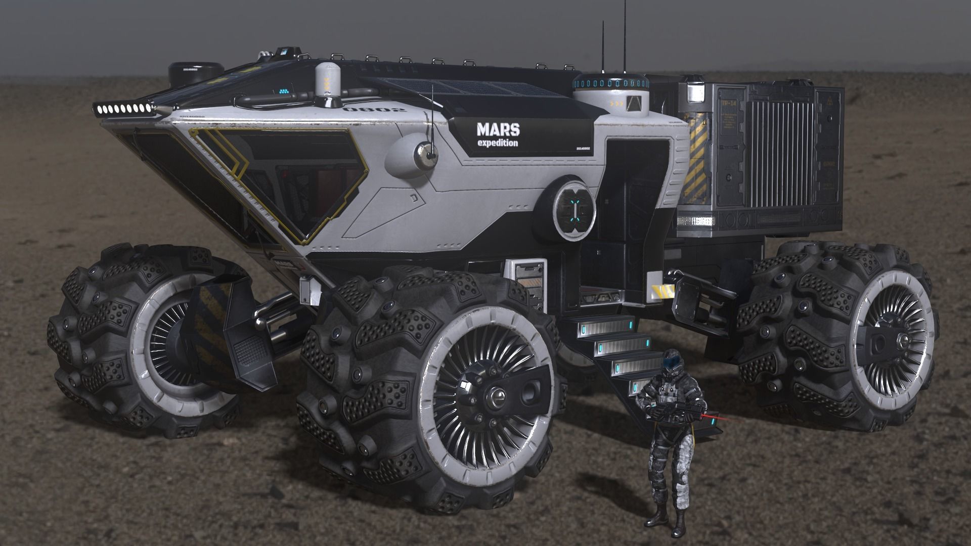 MARS ROVER Low-poly 3D model_7