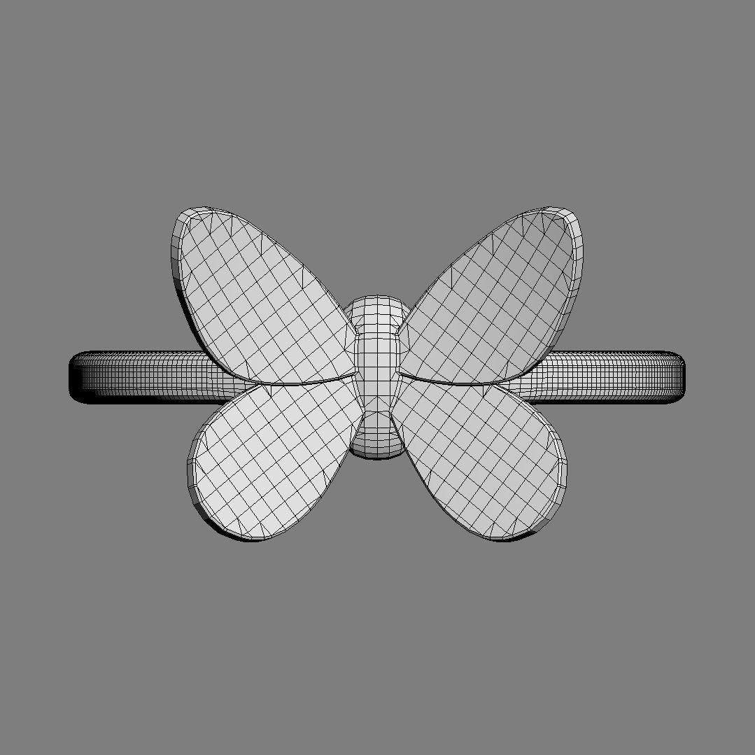 Butterfly ring 3D print model_20