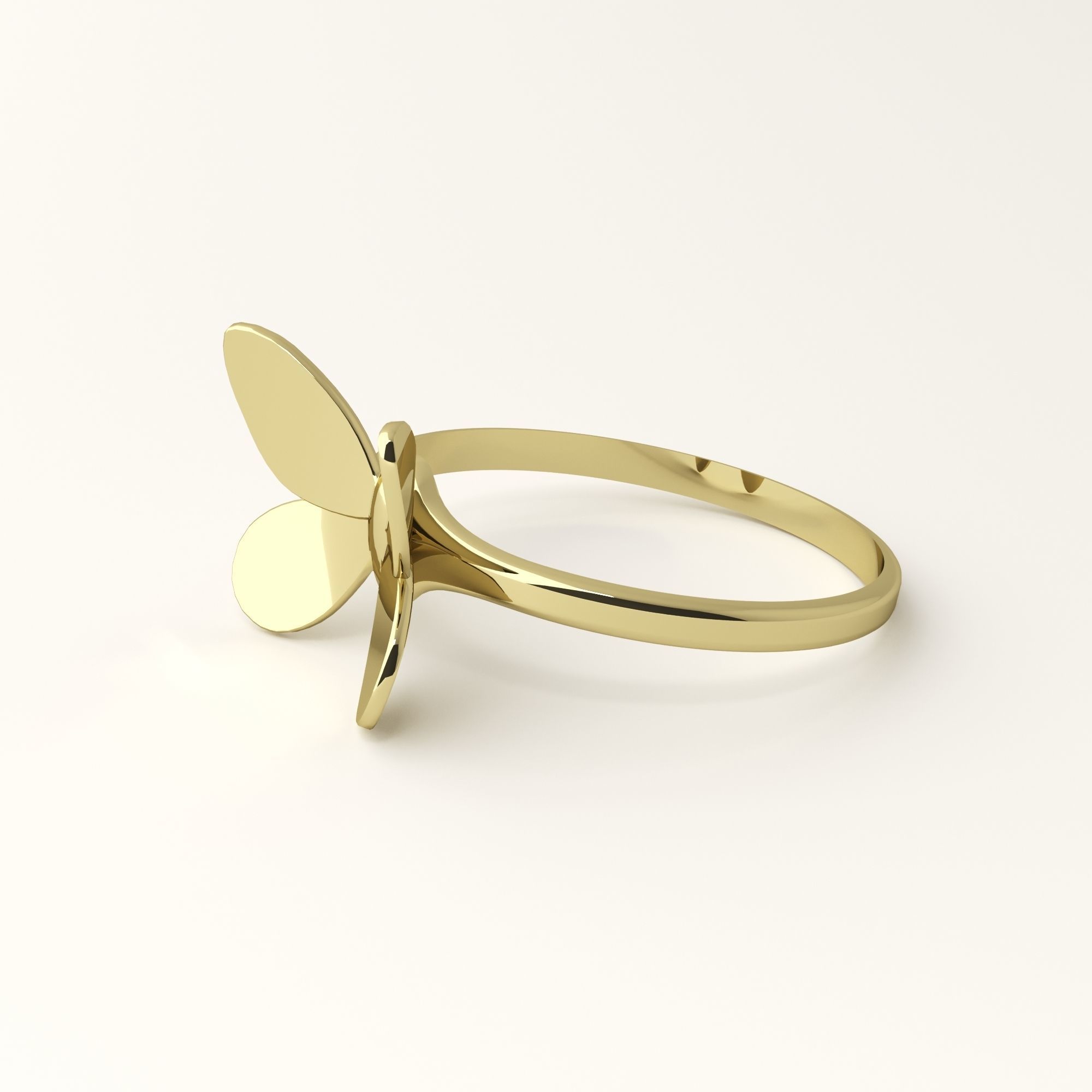 Butterfly ring 3D print model_13