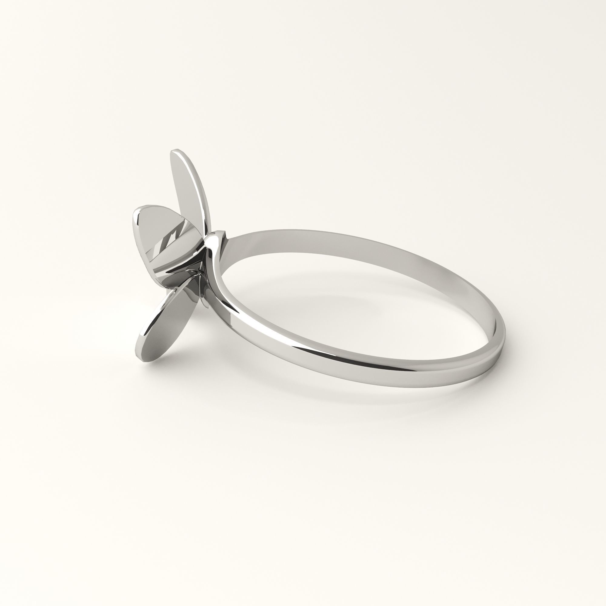 Butterfly ring 3D print model_14