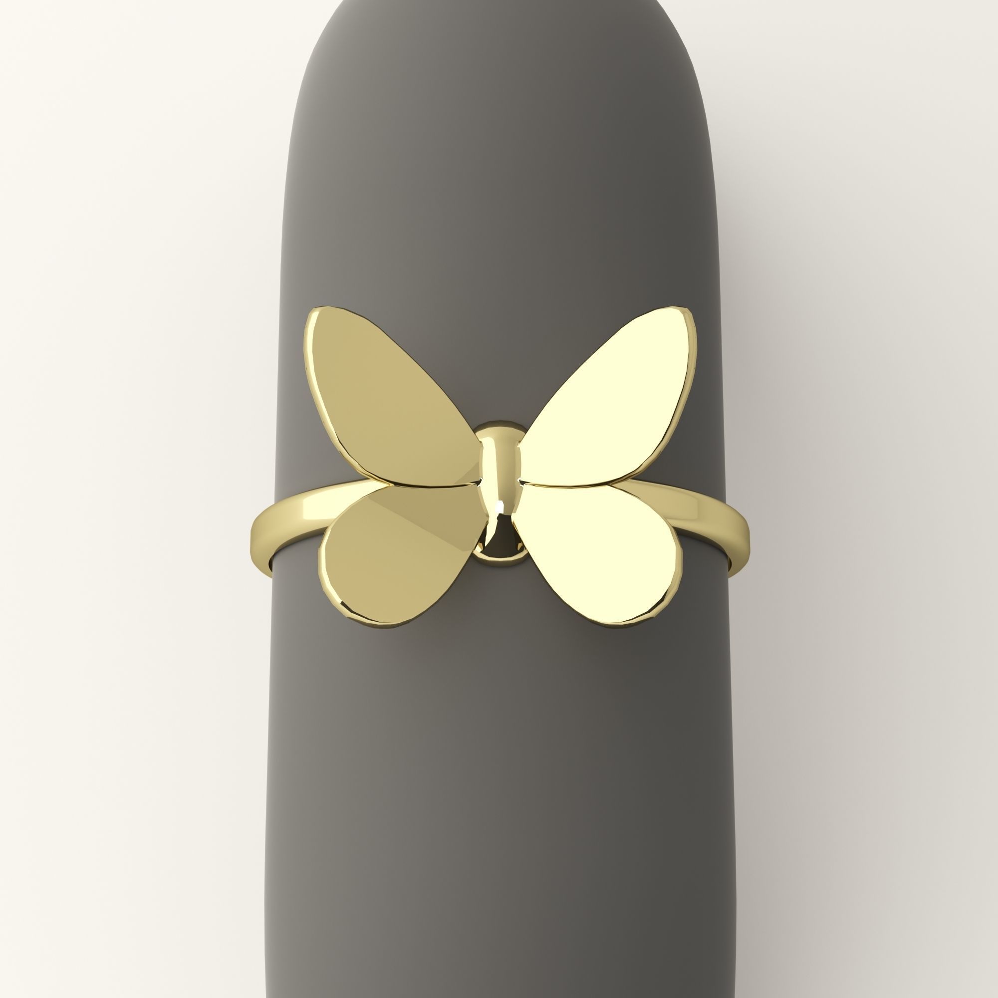 Butterfly ring 3D print model_3
