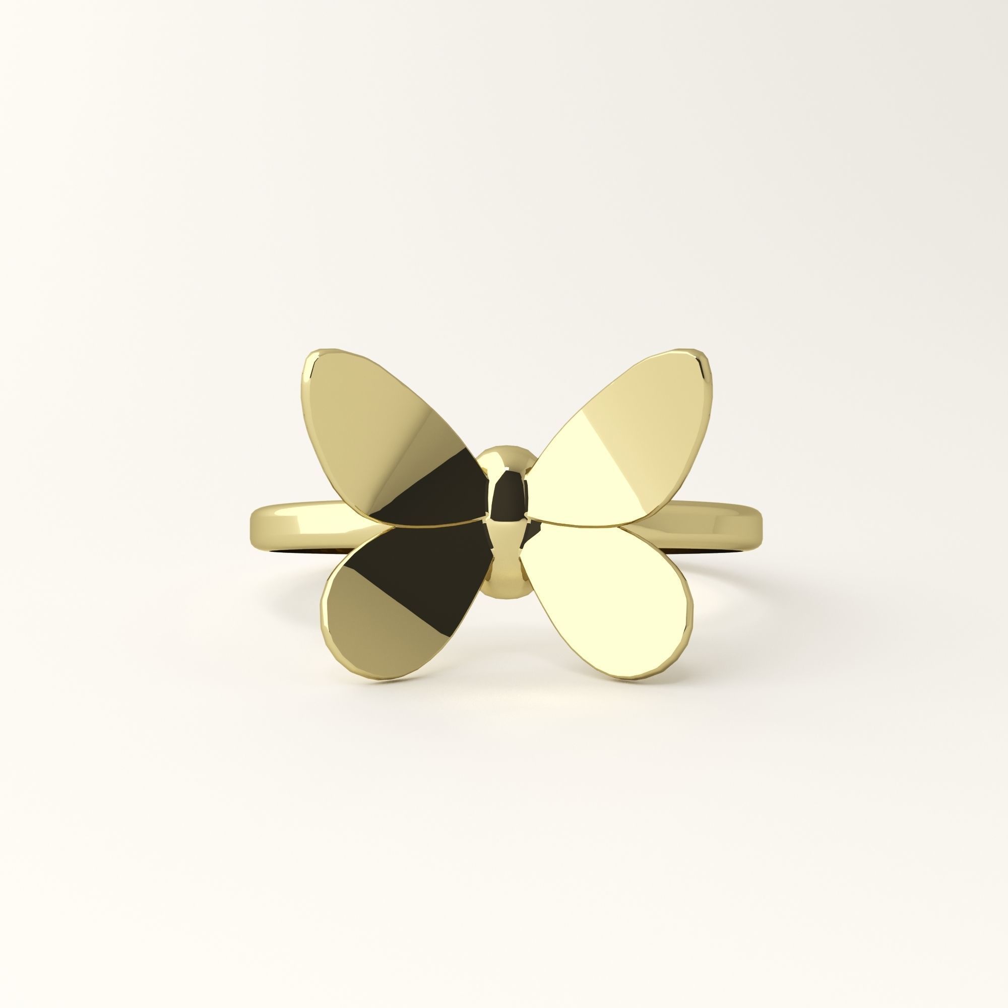 Butterfly ring 3D print model_9