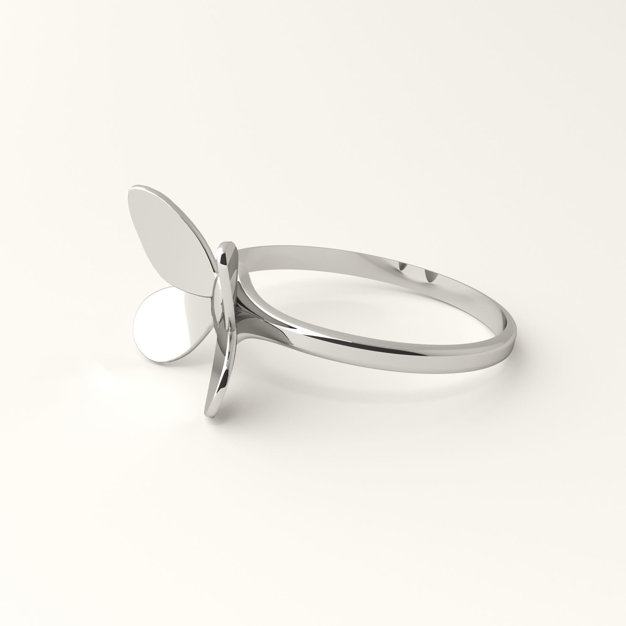 Butterfly ring 3D print model_12