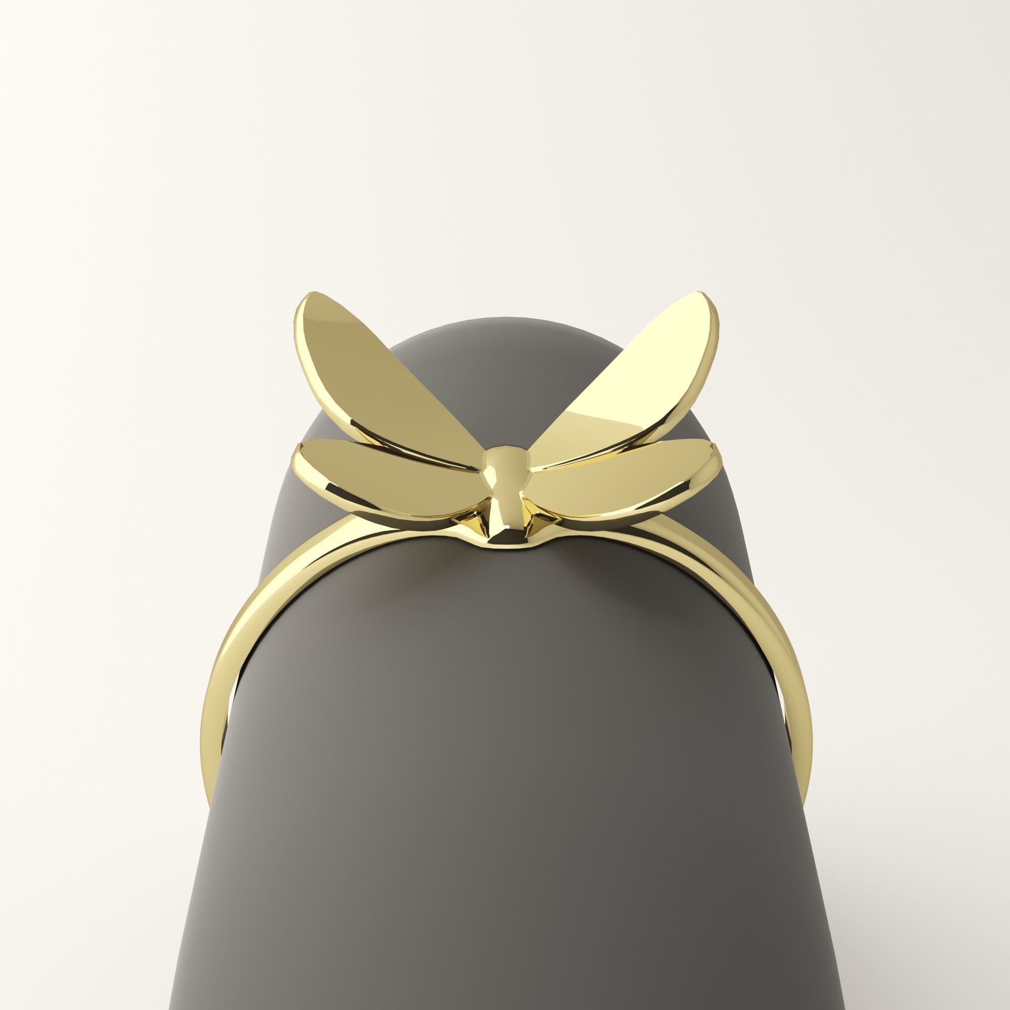 Butterfly ring 3D print model_5
