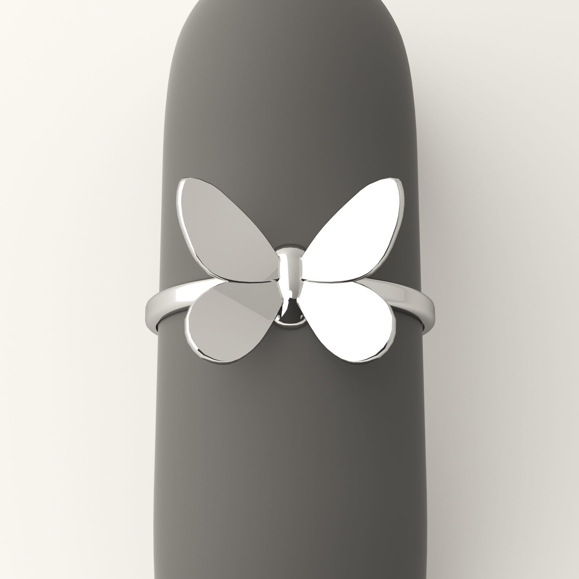 Butterfly ring 3D print model_2