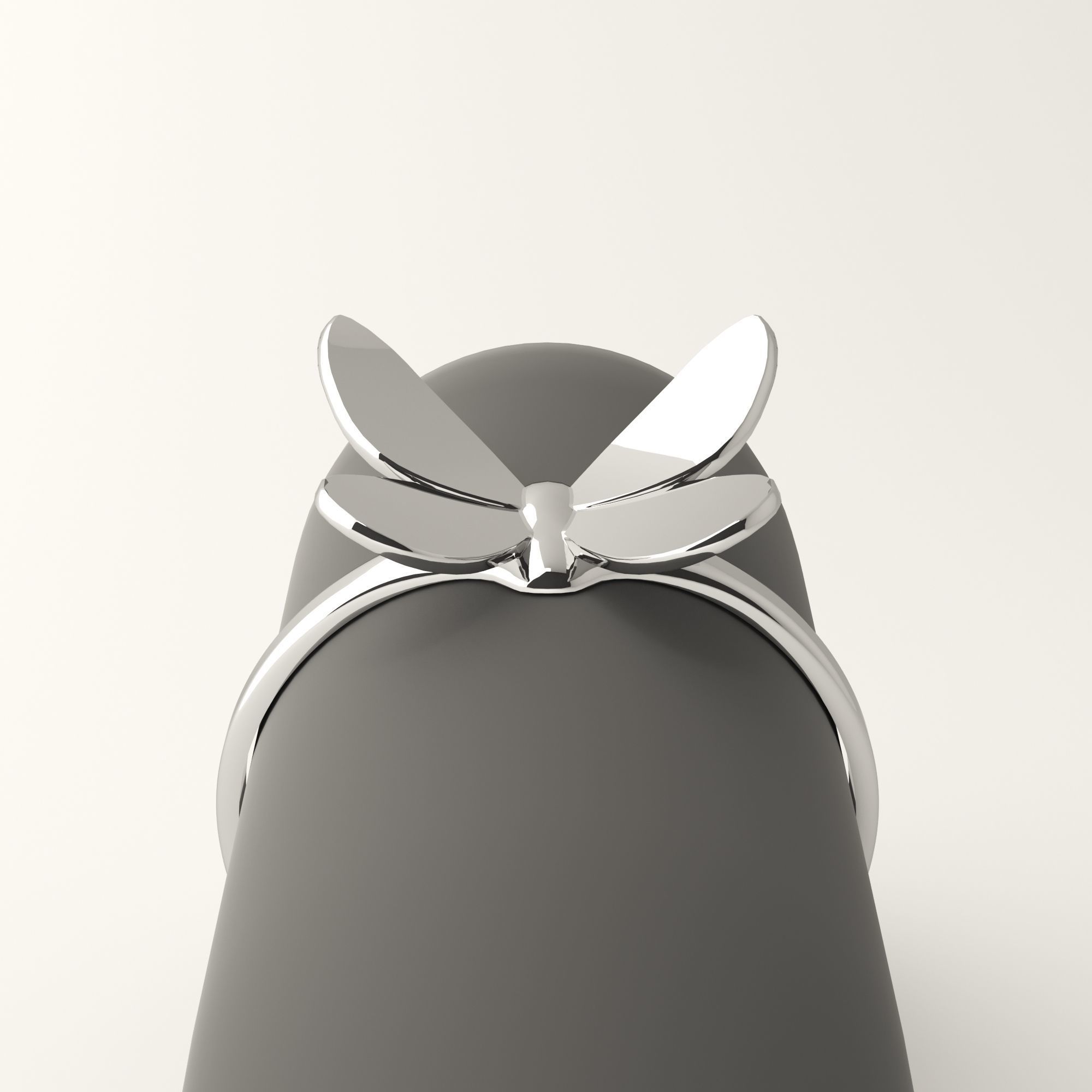 Butterfly ring 3D print model_4