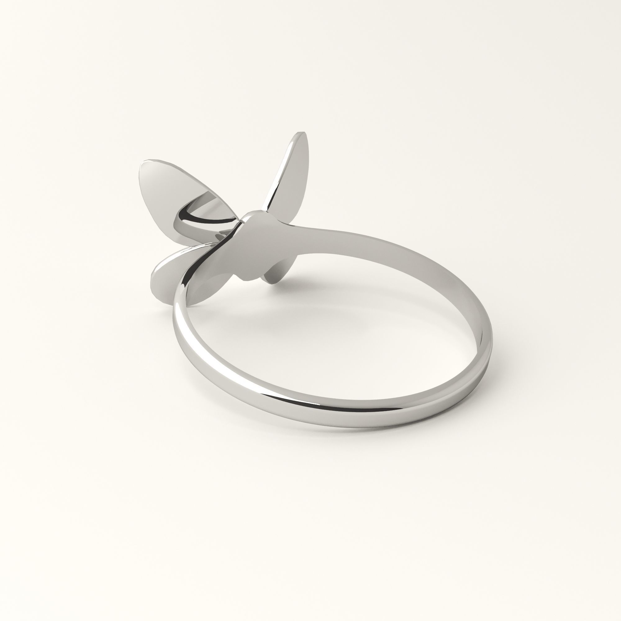 Butterfly ring 3D print model_16