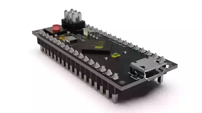 Arduino micro Low-poly 3D model