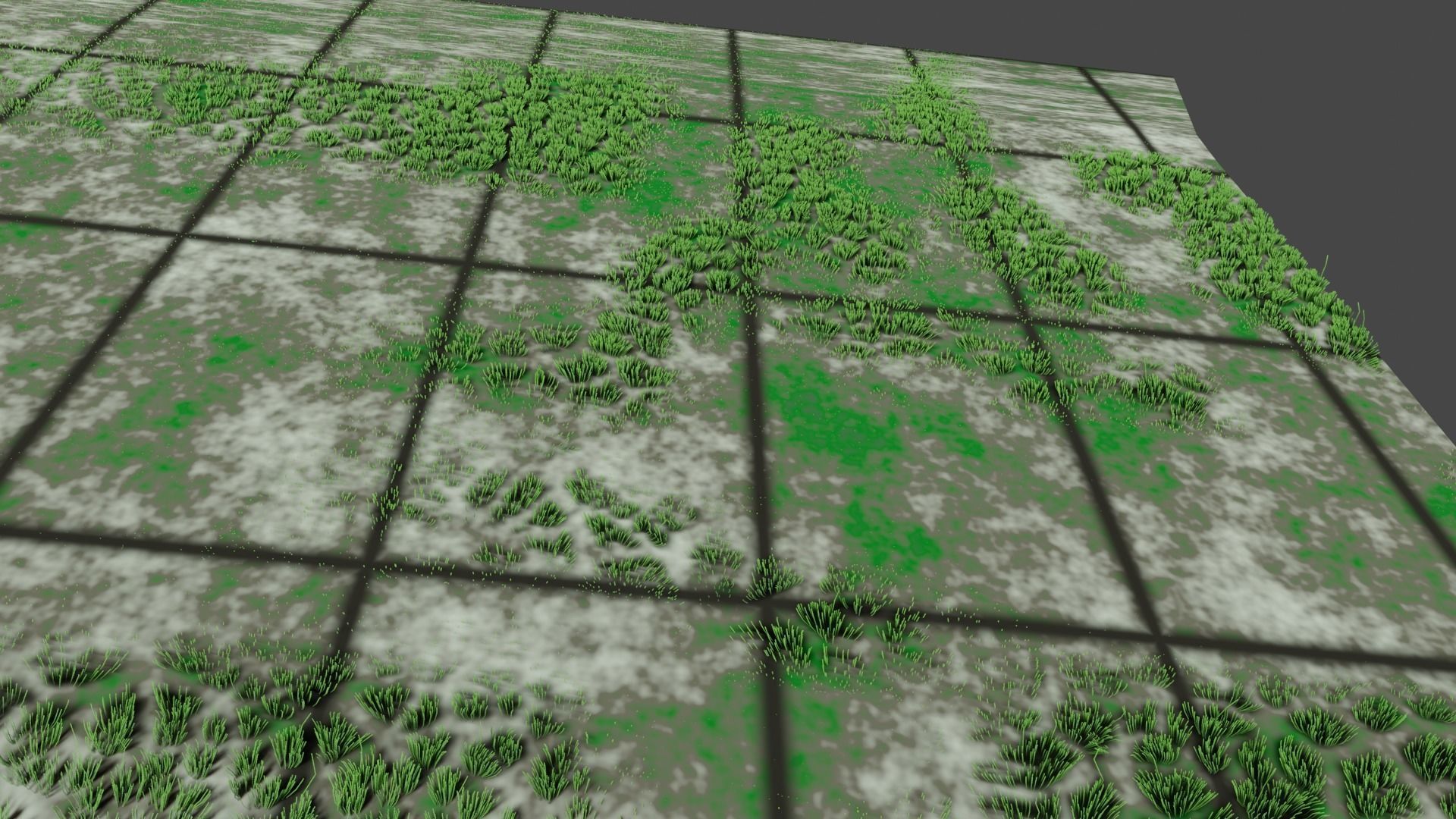 Concrete ground  real material with some grass Texture_3