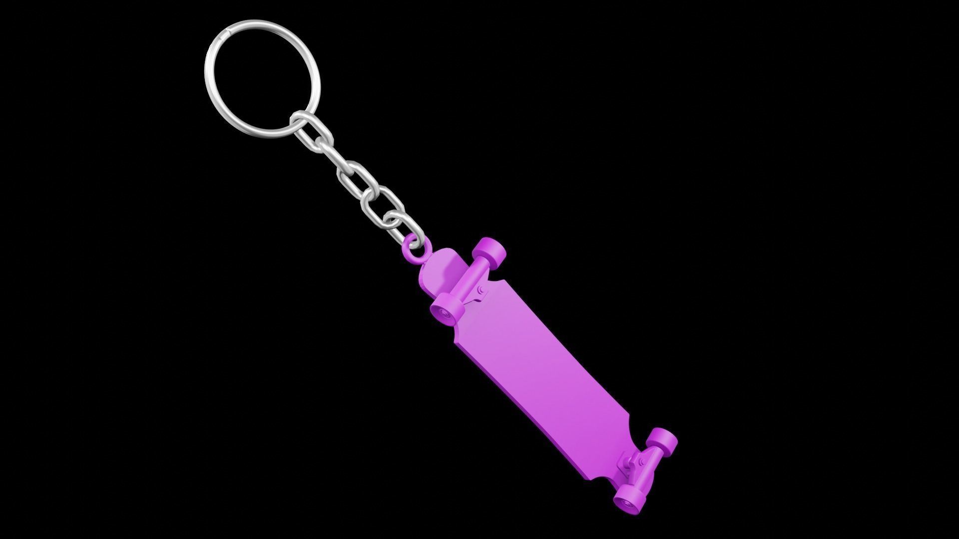 Skate Board keychains 3d print - blender 3d Free 3D print model_16