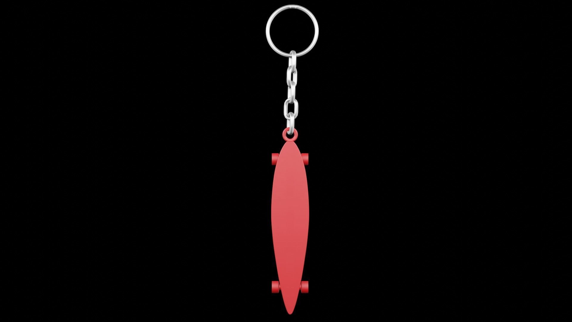 Skate Board keychains 3d print - blender 3d Free 3D print model_7