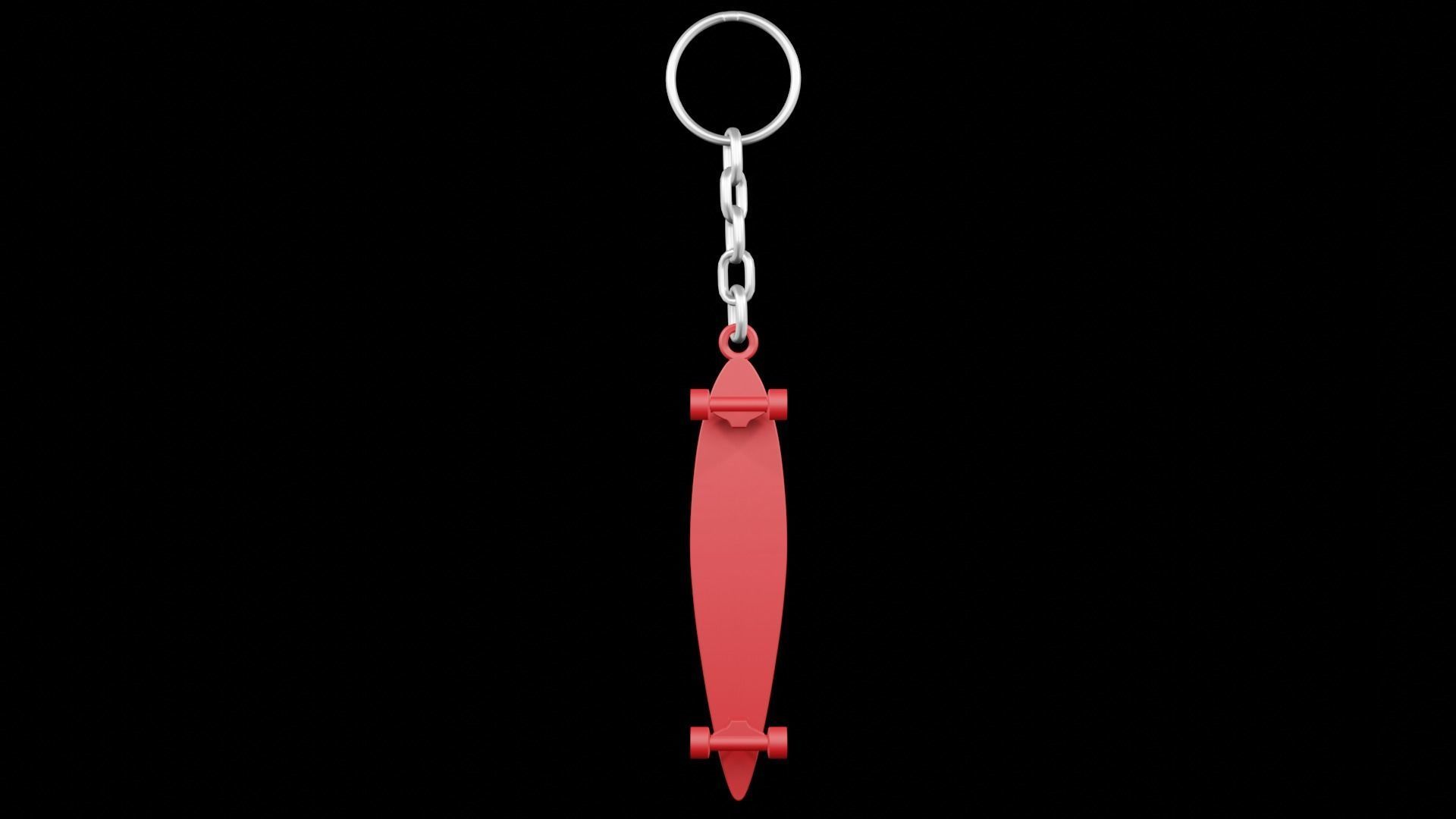 Skate Board keychains 3d print - blender 3d Free 3D print model_8