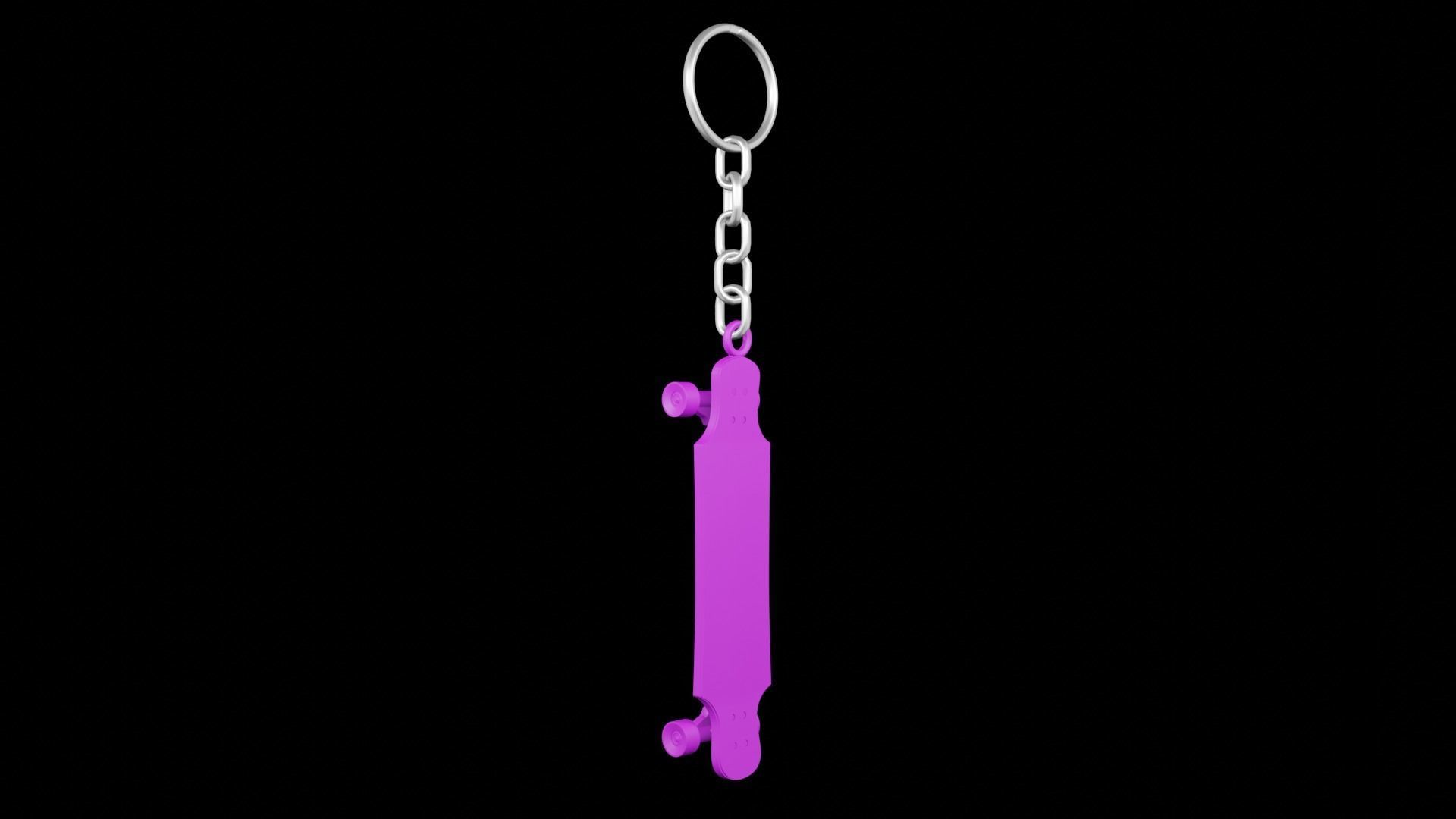 Skate Board keychains 3d print - blender 3d Free 3D print model_14
