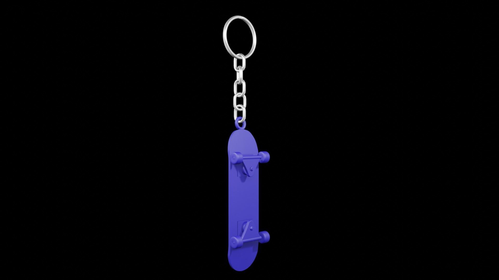 Skate Board keychains 3d print - blender 3d Free 3D print model_19
