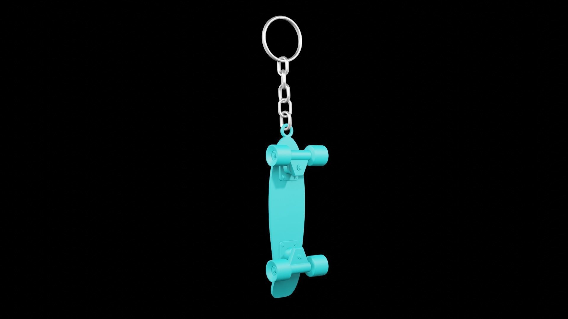 Skate Board keychains 3d print - blender 3d Free 3D print model_4
