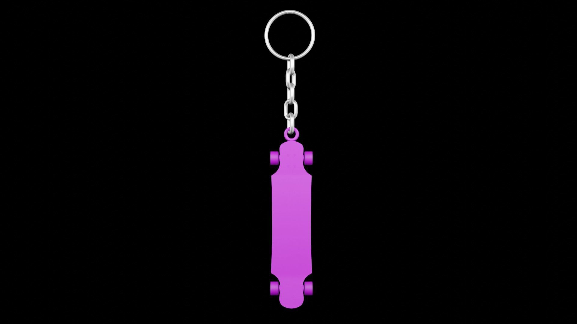 Skate Board keychains 3d print - blender 3d Free 3D print model_12