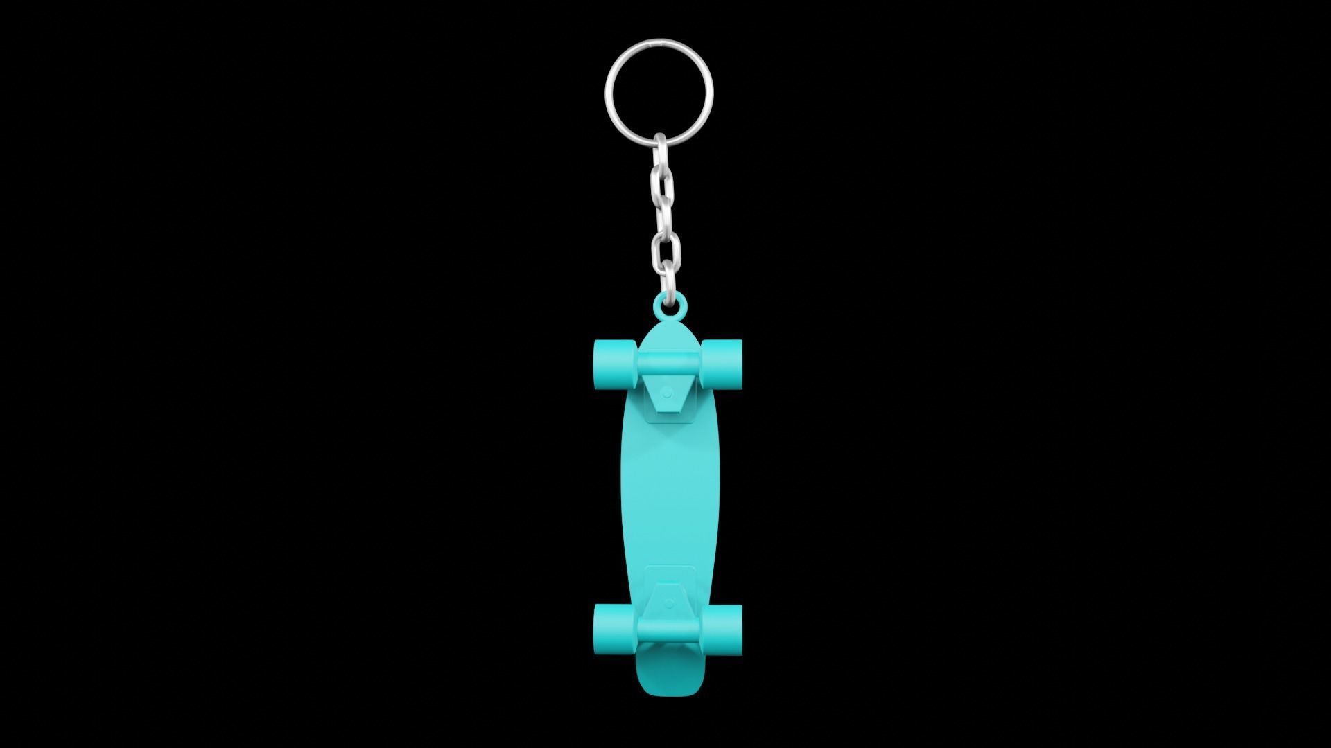 Skate Board keychains 3d print - blender 3d Free 3D print model_5