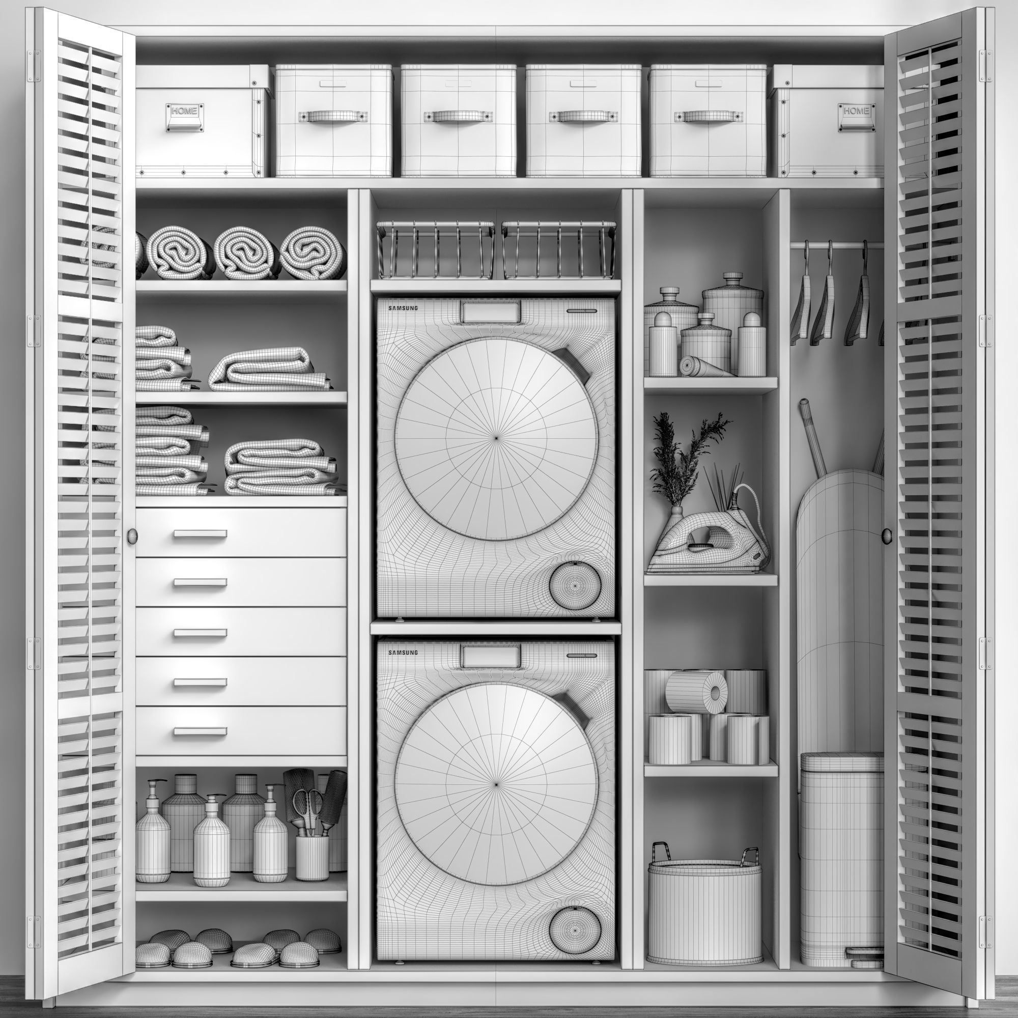 Laundry room 02 3D model_5