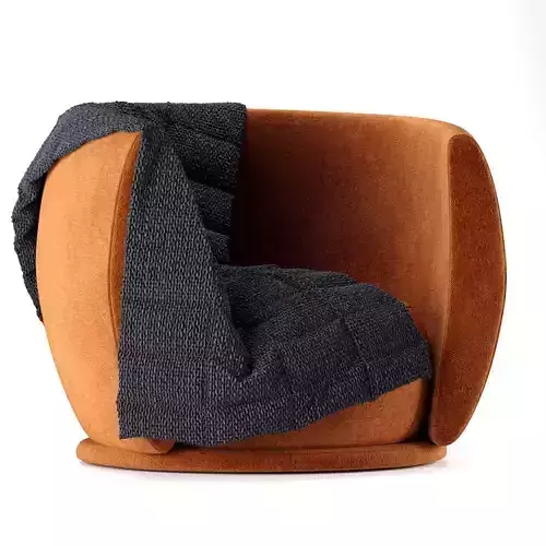 Orange modern armchair