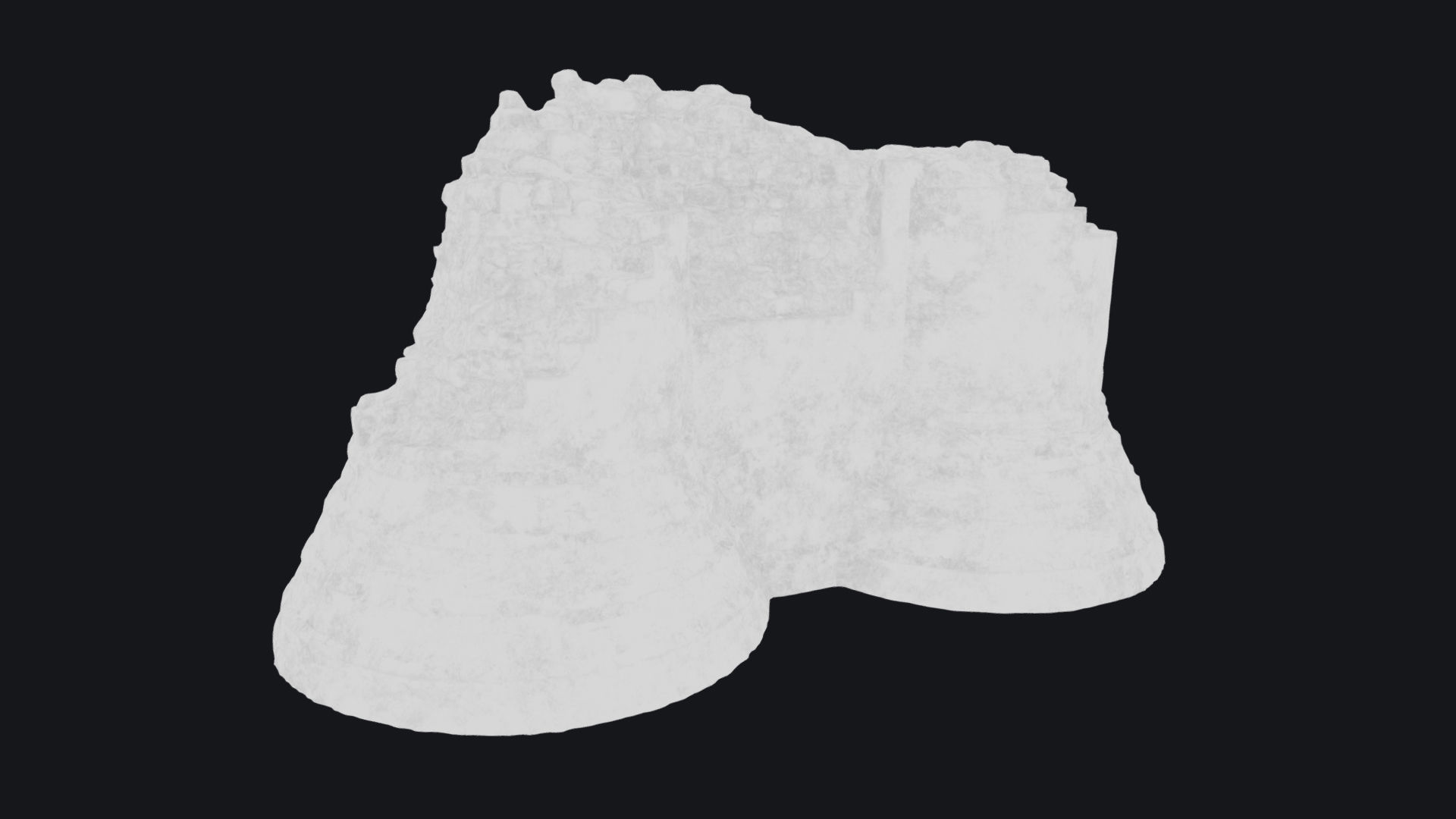 Game Ready Scanned Castle Ruins v4 Low-poly 3D model_3