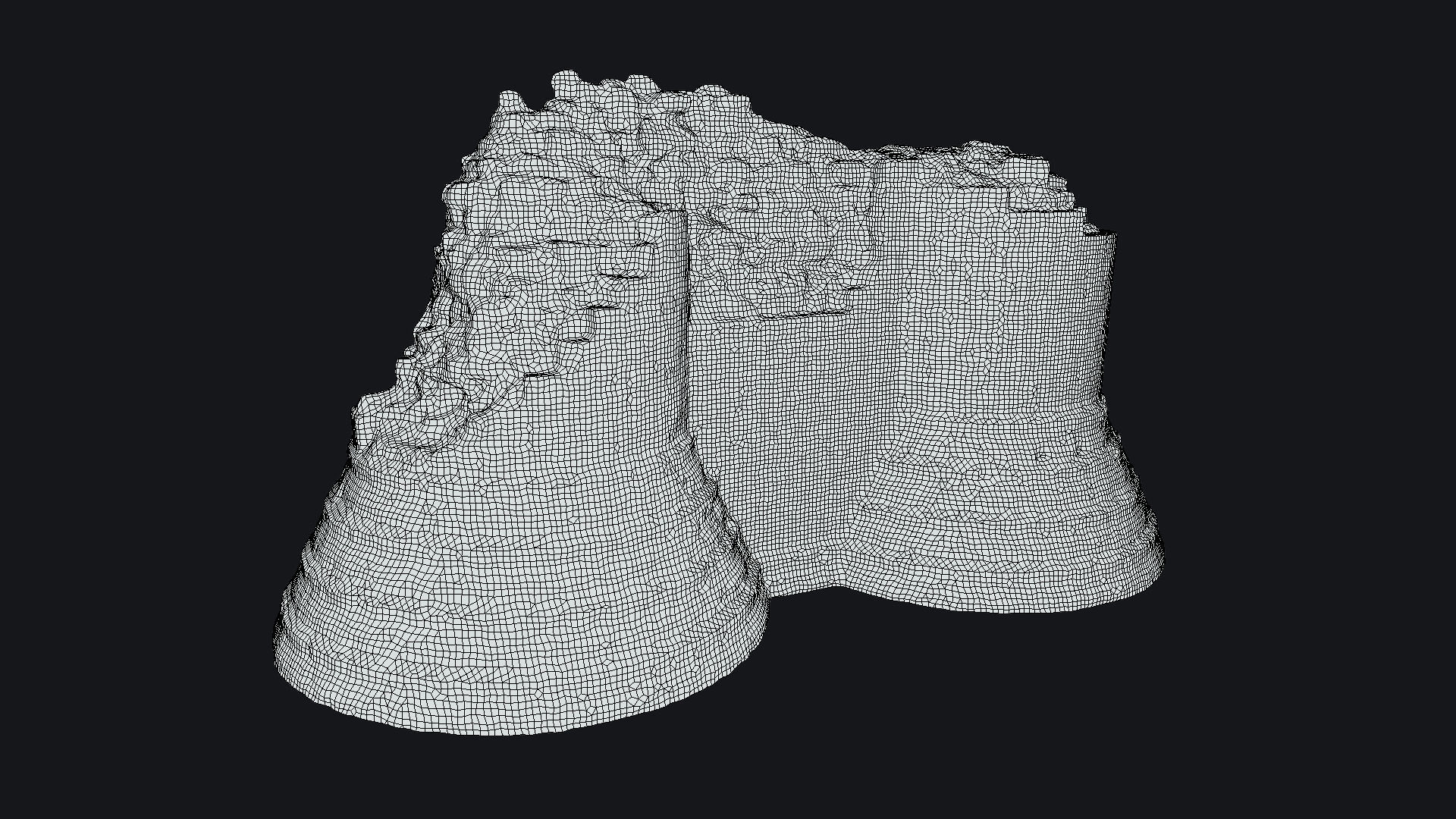 Game Ready Scanned Castle Ruins v4 Low-poly 3D model_1