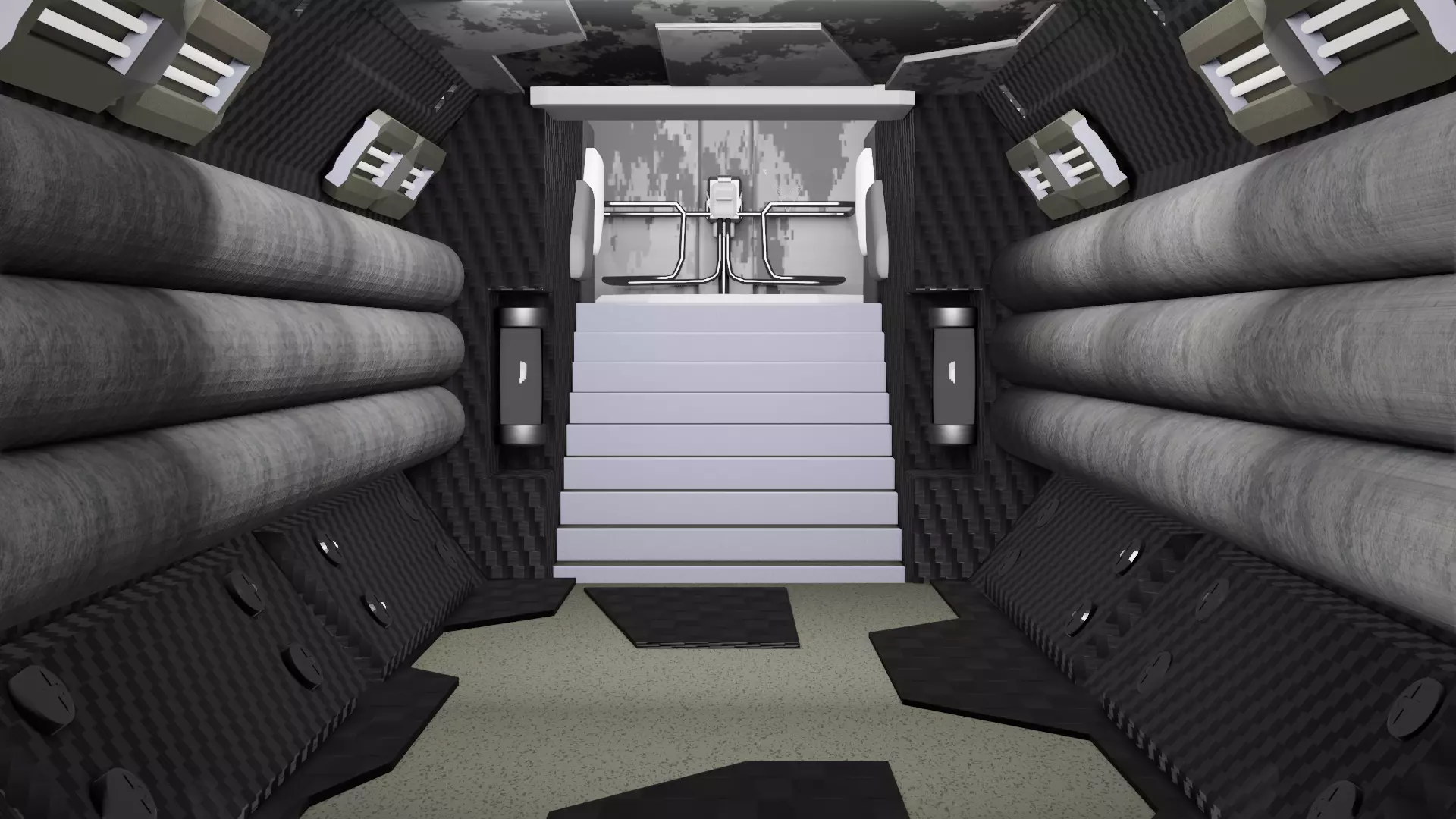 Sci-fi futuristic tunnel underground Low-poly 3D model
