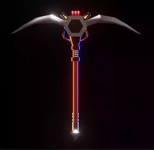 Steampunk pickaxe Low poly 