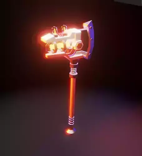 Steampunk AXE Low poly 