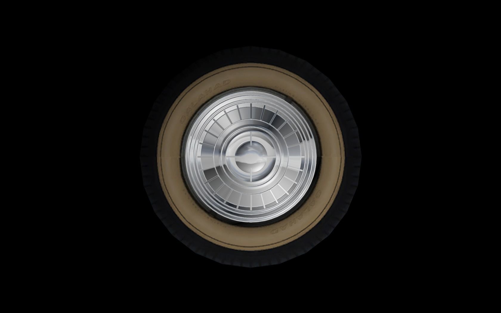 Detailed hubcaps from the Mafia 2 game Low-poly 3D model_6
