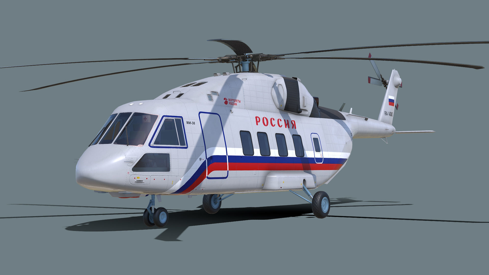 Mi-38 helicopter 3D model_3