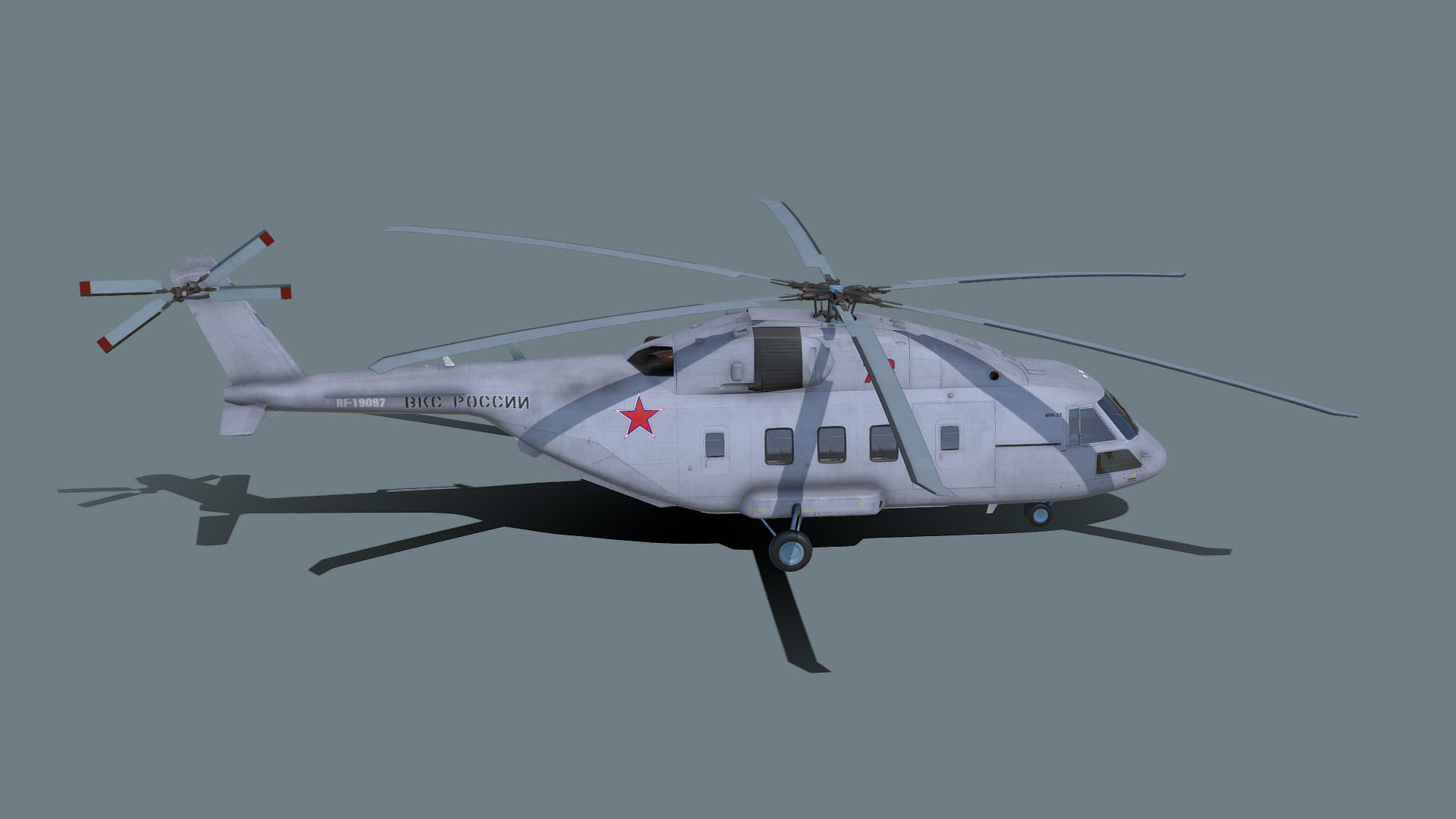 Mi-38 helicopter 3D model_2