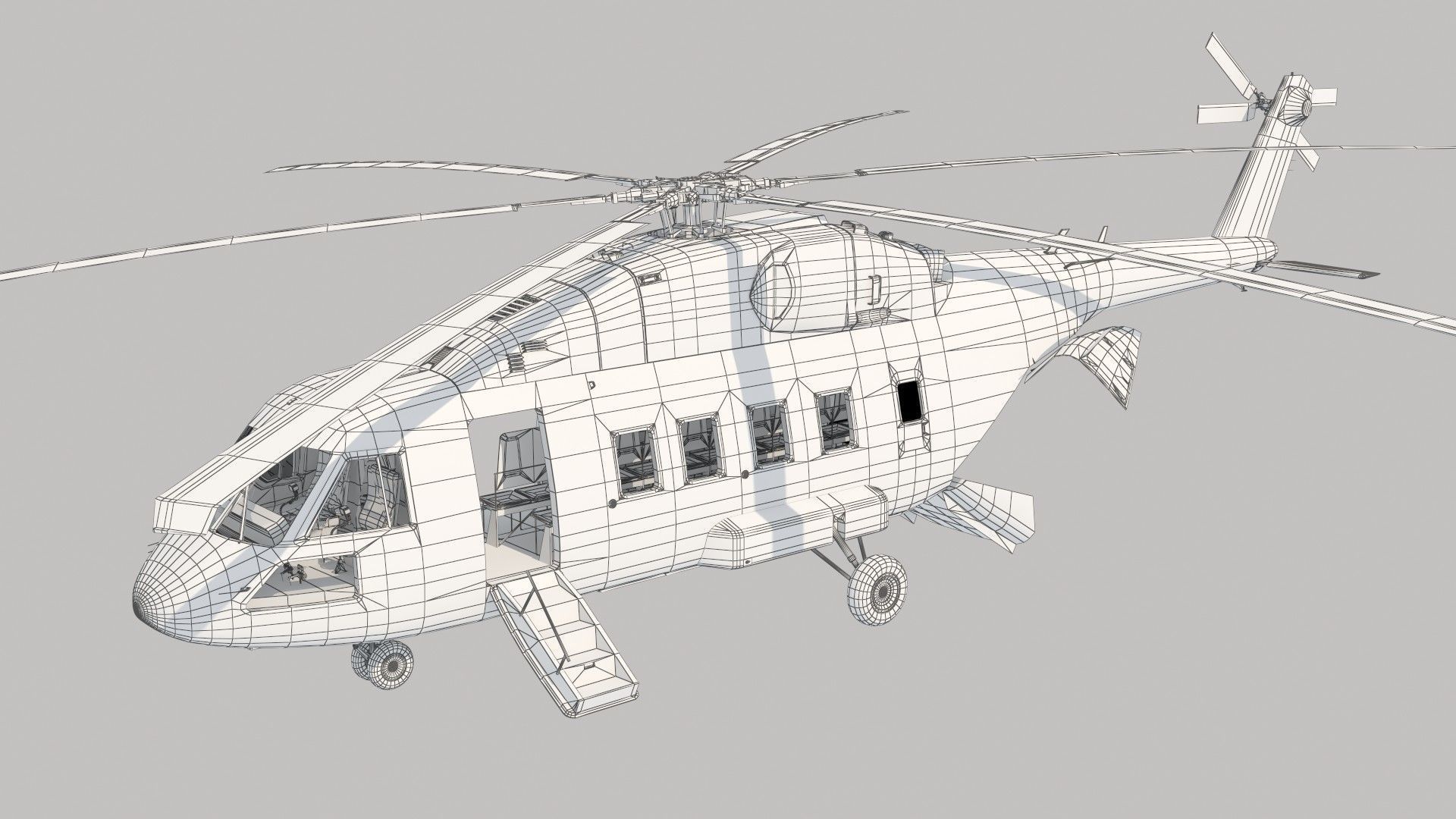 Mi-38 helicopter 3D model_19